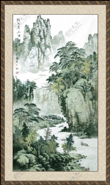 风景画中国山水画传统山水画