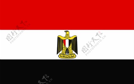 最新版埃及国旗国徽矢量图