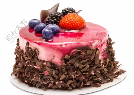 巧克力水果装饰蛋糕