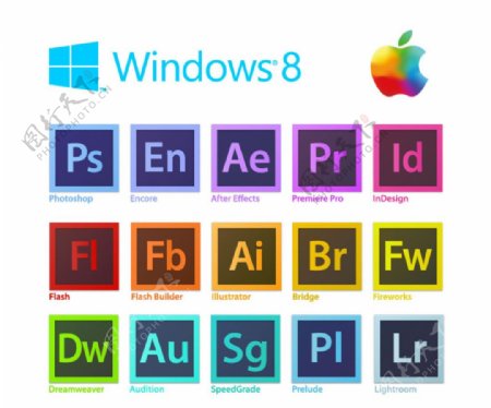 Adobe软件标志矢量素材