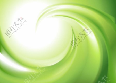 抽象的绿色模糊的漩涡矢量