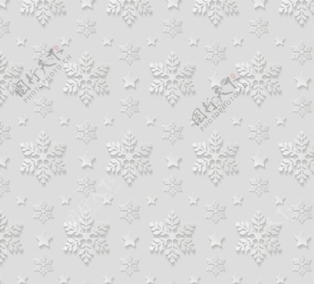 白色雪花无缝背景矢量素材