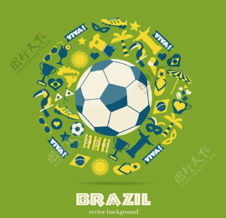 足球巴西元素