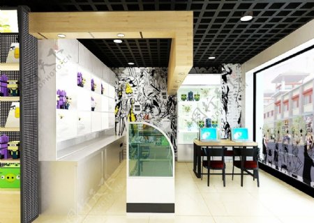 AA国际动漫奶茶店室内设计