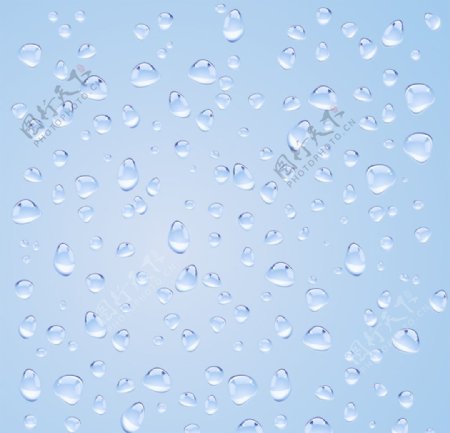 晶莹水滴玻璃背景