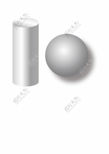 立体艺术圆柱体球体