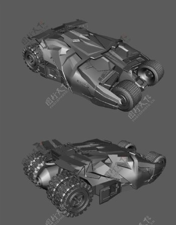 精致蝙蝠蝙蝠车maya3d模型
