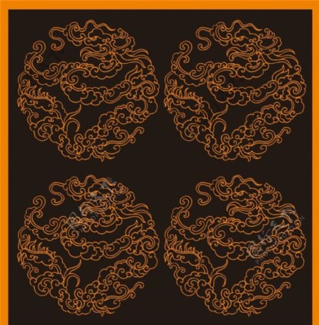 中式花纹边框图案