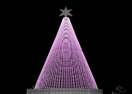 灯光圣诞树模型