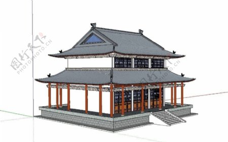 古建模型娘娘庙