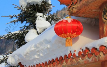 中国雪乡厚雪
