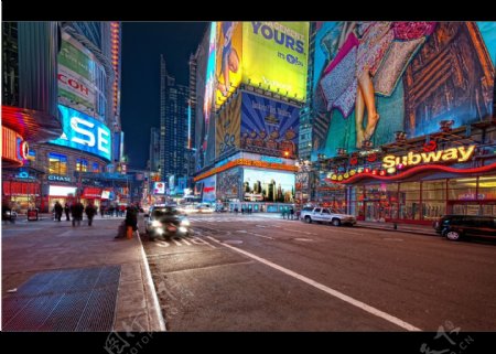 纽约华尔街夜景