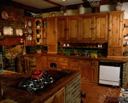 欧式复古厨房装饰图片