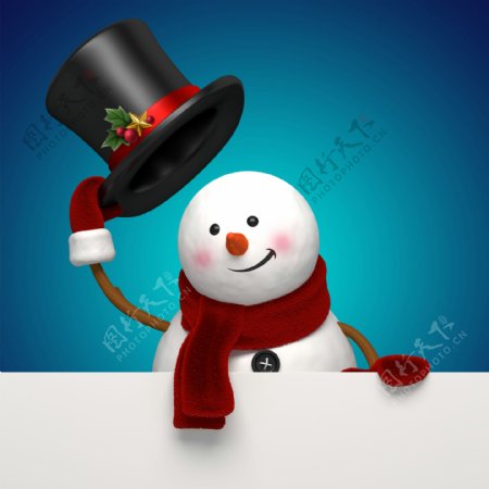 3D圣诞小雪人设计