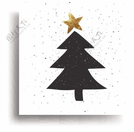 圣诞树卡通圣诞节精美纹理矢量素材