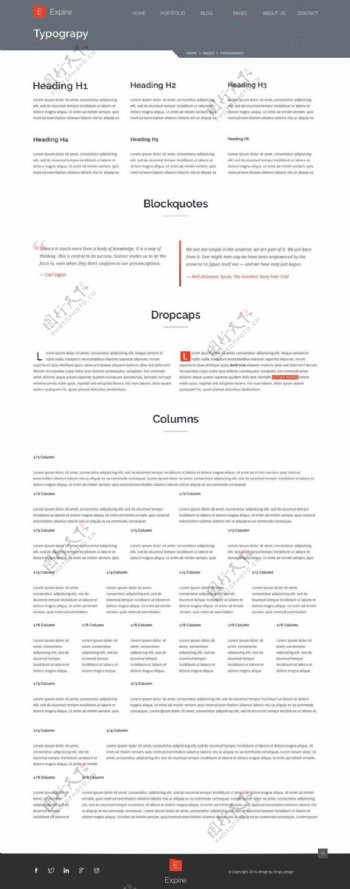 灰色商务网页UI设计