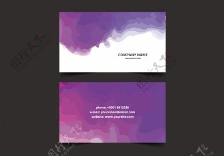 紫色创意企业名片