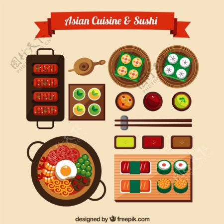 14款美味亚洲菜品和寿司