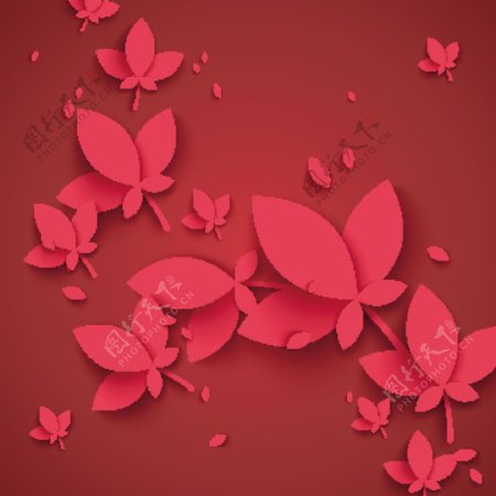 红色花瓣图标EPS