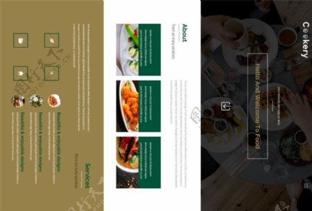 大餐美食网站模板