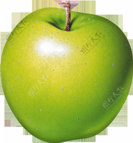 漂亮绿色的苹果图片免抠png透明图层素材