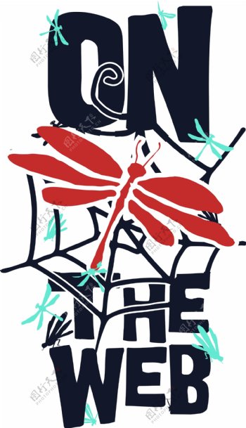 创意蜻蜓插画