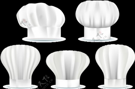 白色厨师帽免抠png透明图层素材