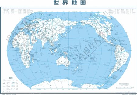 世界地图中文版8开