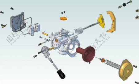 型化油器机械模型