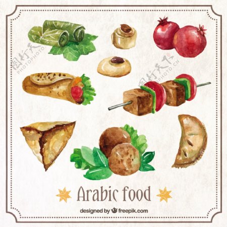 美味的阿拉伯午餐