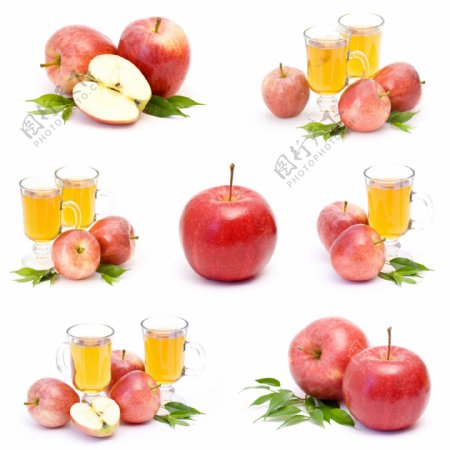 果汁与苹果图片