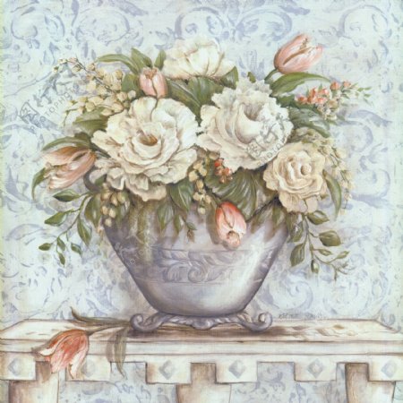 欧式花束油画