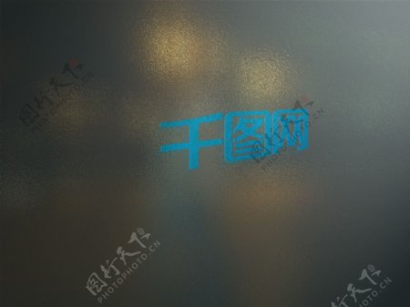 磨砂玻璃墙透明logo展示样机