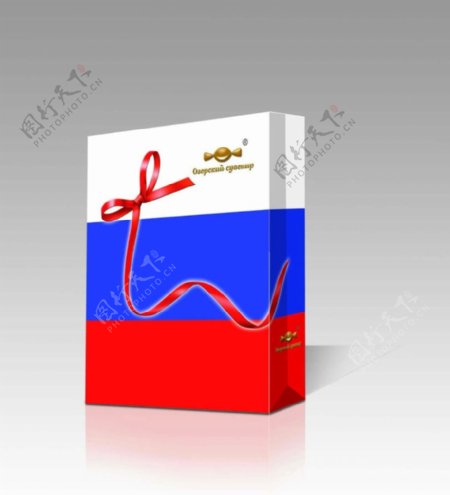 俄罗斯国旗糖果手提袋平面图