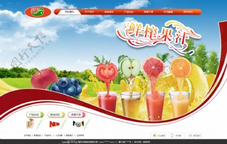 水果饮料网站模板下载水果饮料