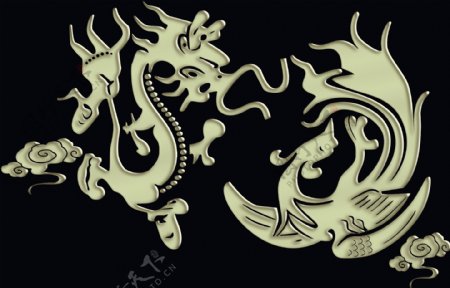 立体龙凤logo