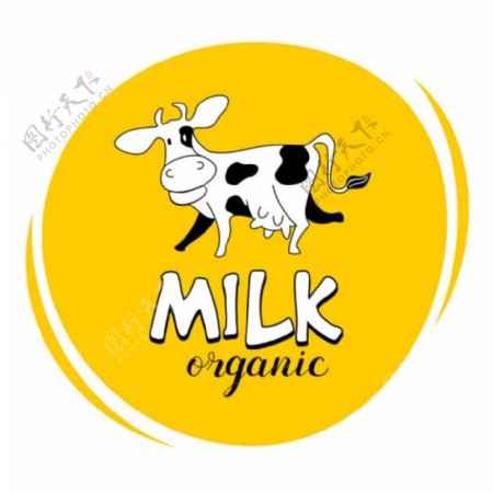 创意牛奶标签图片