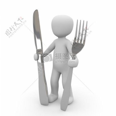 吃福克刀良好食欲刀具金属叉进餐餐具