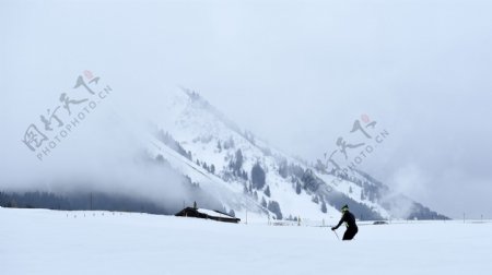 瑞士马特洪峰雪景