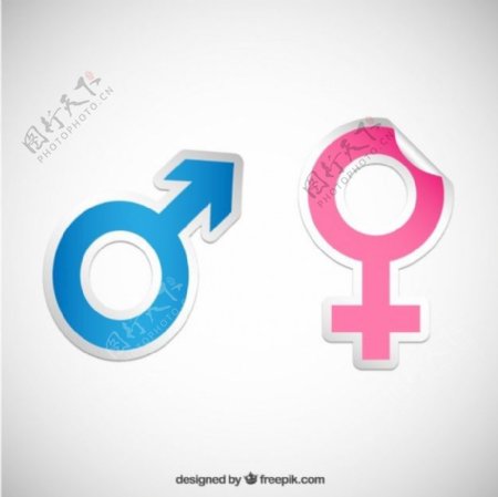 性别图标贴纸