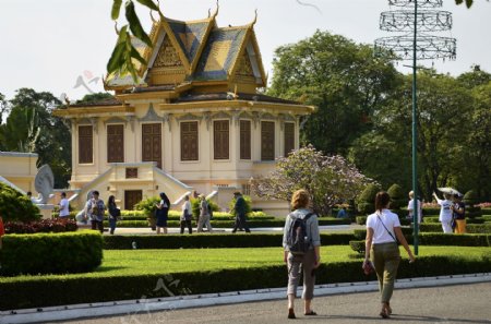 柬埔寨金边皇宫风景