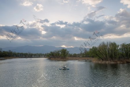 北京稻香湖春天风景