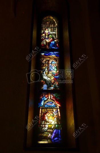 玻璃颜色教堂大教堂历史窗口祝福