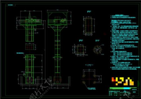 高速板链式提升机总图CAD机械图纸