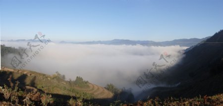 自然雾景摄影图片