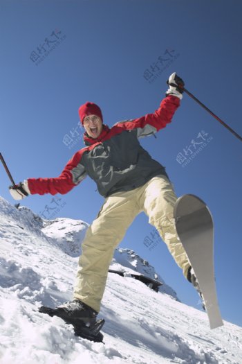 滑雪人物摄影图片