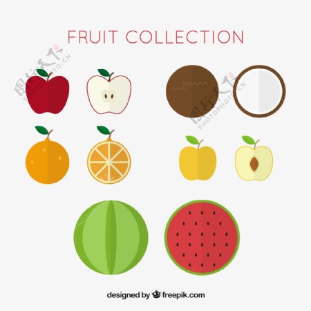 品种美味的水果图标设计