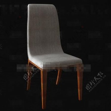 简单的灰色织物的木椅