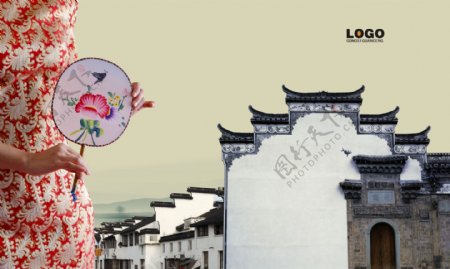 古典中国风建筑文化PSD素材