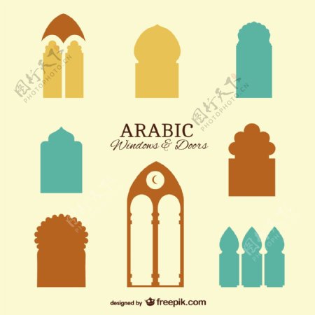 阿拉伯语窗口和门